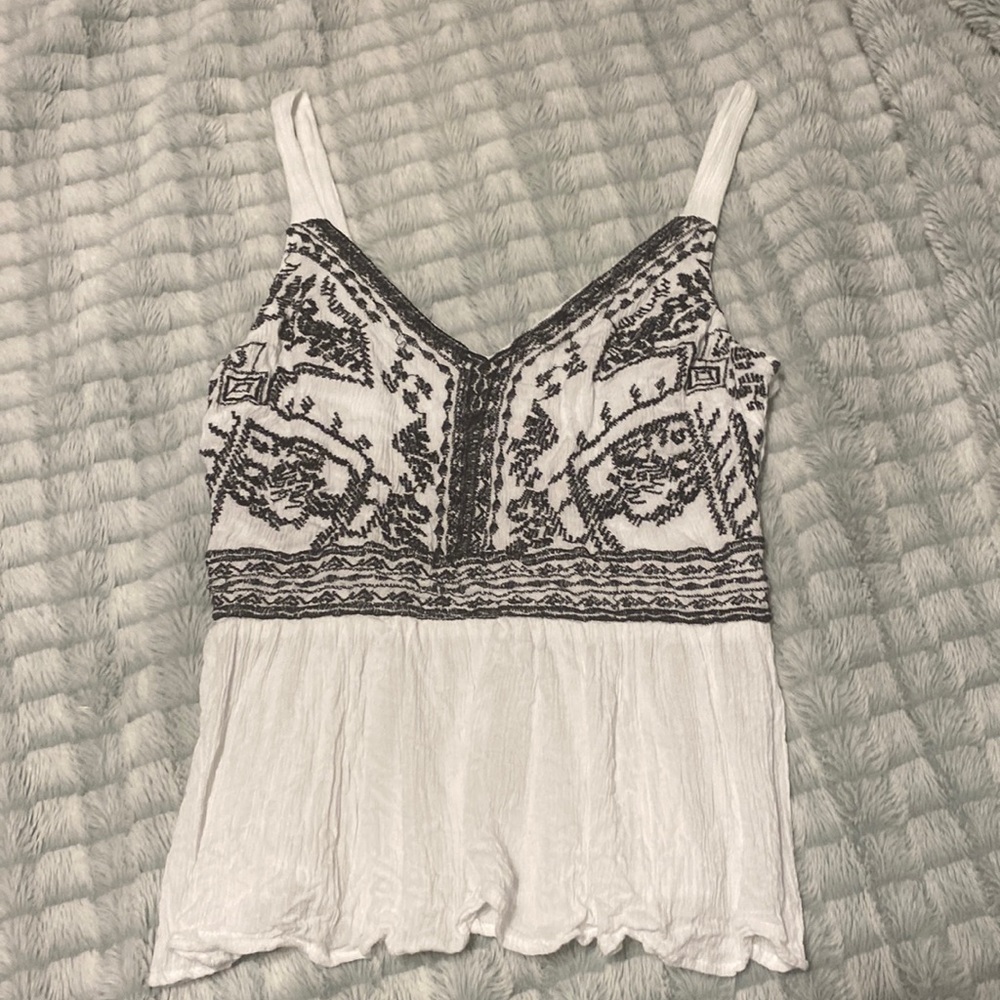 White and black Jopra flowy tank - XS